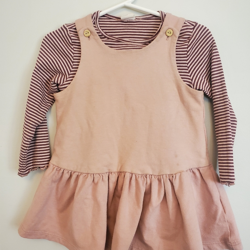 H&M shirt and romper dress set 12-18 month
